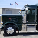 Peterbilt 378, 379 And 379X 3 Inch One Piece Cab And Cowl Panels With 8 P1 LED Lights And 12 Inch Light Spacing