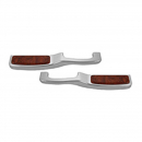 Aluminum and Rosewood Door Handle/Armrest without Fingergrips