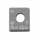 Stainless Steel Bunk Lights Switch Plate