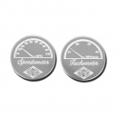 Stainless Steel Speedometer/Tachometer Round Gauge Emblem