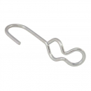 Alt text: "Pack of 100 Rubber Rope S-J Hooks for Secure Fastening"