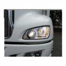 Kenworth T660 Projector Headlights in Chrome or Black Finish