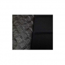 Black Textured w/ Black Fabric Faux Leather High Back Seat Cover