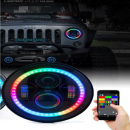 JEEP Wrangler 7 Inch Headlight And 4 Inch Fog Light Complete RGB Multi Color Kit