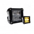 Dual Function 3X3 Cube Style High Power LED Spot Light With Amber Marker And Turn Signal Light Functions