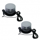 16 LED High Powered Dome Beacon Light With White Lens
