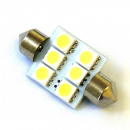 36mm 5050 Series LED 6 Chip Bulb