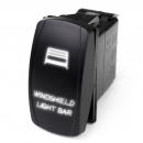 Windshield Light Bar Rocker Switch With LED Radiance 