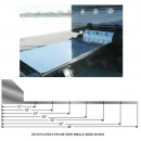 Stainless Steel Deckplate with Cutout for Single Sided Airline Box, 12-30 Inches, No Drilling, Easy Install
