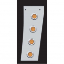 Peterbilt 388 Narrow Cowl Extension with 8 Two Inch Round Light Holes - Roadworks