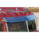 Peterbilt 87-98 UltraCab 11" Stainless Steel Extended Visor for Door Mounted Mirrors