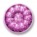 4 Inch Purple LED Lamp with Red Grommet - American Superlite, 180° View, Sealed Polycarbonate Lens, 12-38V Options
