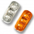 Combination Marker/Clearance Amber Light with Amber/Clear Lens