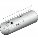 26 x 72" Aluminum Single Piece Manifold Fuel Tanks For Peterbilt