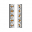 International 9000 Series Front Air Cleaner Light Bar (TX-TI-1801LF) With 10 x 2" Flatline LEDs & Bezels