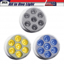 2 Inch 7 LED Dual Revolution Amber/Blue Marker All in One Light
