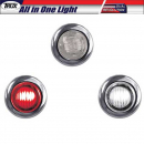 Mini Button 2 LED Dual Revolution Red / White Marker Light