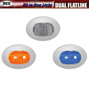 Mini Oval Dual Button Amber/Blue Marker LED All in One Light
