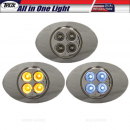 M3 Style Dual Amber/Blue Marker 4 LED All in One Light