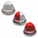 Dual Revolution White Auxiliary To Red Clearance And Marker 19 LED Watermelon Light