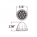 Dual Revolution White Auxiliary To Red Clearance And Marker 19 LED Watermelon Light