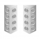 Mack Double Sided Fire Wall Light Bars (TX-TM-1801LC) With 16 x 2" Clear LEDs & Bezels Add $116.90
