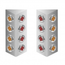 Mack Double Sided Fire Wall Light Bars (TX-TM-1801LF) With 16 x 2" Flatline LEDs & Bezels