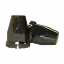 Black Chrome Plastic 33mm Threaded Nut Cover with Flange