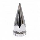 60 pcs Chrome ABS Plastic 33mm Pointed Nut Covers w/ Flange