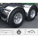 80 Inch Fully Smooth Single Axle Fender with Rolled Edge