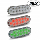 Oval Dual Revolution Red Stop/Turn/Tail & GreenMarker LED Light