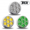 2 Inch 7 LED Dual Revolution Amber/Green Marker All in One Light