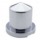 Chrome Plastic Pointed Nut Cover 5/8 x 1 1/4 Inch