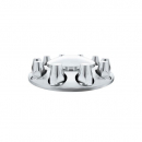 Chrome Dome Front Axle Cover With 33mm Push-On Nut Covers