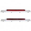 Chrome Top Mud Flap Plate w/ 19 LED Light Bar & Bezel