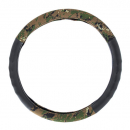 18 Inch Digital Woodland Camouflage Cloth And Suede Steering Wheel Cover