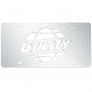 Utility Trailers License Plate Tag w/ Utility World Logo