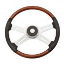 Kenworth steering Wheels - 2 Spoke - 18" - Fixed Column - w/Leather - Fits 70 -98 - Add $23.25