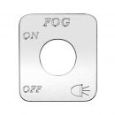 Stainless Fog Lights On/Off Switch Plate
