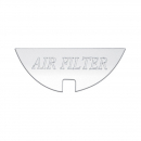 Stainless Air Filter Gauge Emblem