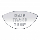 Stainless International Main Trans Temp Gauge Emblem