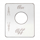 Stainless Steel On/Off Switch Plate