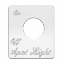 Stainless Steel Spot Light On/Off Switch Plate