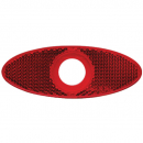 Red Oval Reflector for 3/4 Inch Lights with Adhesive Backing - Easy Installation