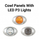2010 Peterbilt 388 Wide 4 Inch Cowl Panels With 4 P3 LED Lights