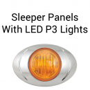 Peterbilt 567 And 579 58 Inch By 2.5 Inch Tall Sleeper Panels With 10 P3 LED Lights And 6 Inch Light Spacing
