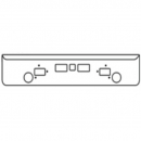 18" Stainless Steel Bumper With Fog, Tow And Hitch Cutouts For Mack F700/Interstate