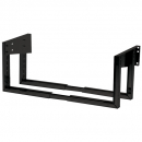 Bawer Black Steel Adjustable Tool Box Brackets - Cradle Style, 36-64 Inch Length, 18-29 Inch Height, Secure Mounting, Made in Italy