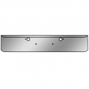 18" Stainless Steel Texas Style Bumper, 11 Gauge With Hand Formed Ends, Mounting Holes And Tow Holes For Peterbilt