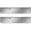 20 Inch 11 Gauge Stainless Steel Texas Style Bumper with Mounting and Tow Holes for Peterbilt